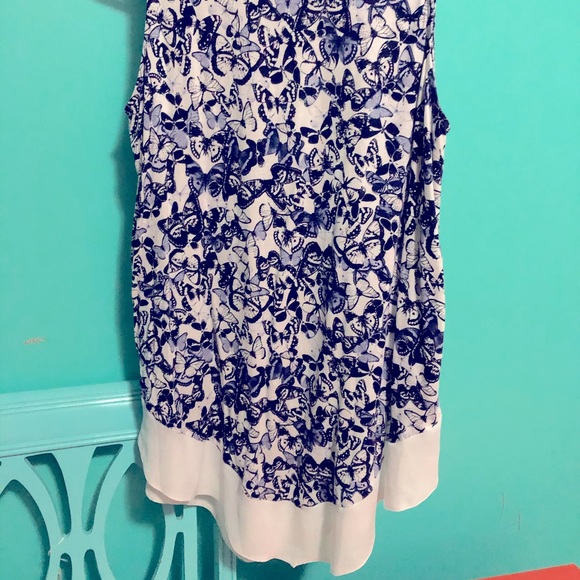 Size 16 Butterfly Print with White Trim - Picture 2 of 4